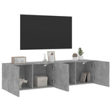 TV Cabinets Wall-mounted 2 pcs Concrete Grey 80x30x41 cm 836959