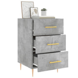 Bedside Cabinet Concrete Grey 40x40x66 cm Engineered Wood 827648