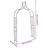 Garden Arch Dark Green 142x37x275 cm Iron 47094