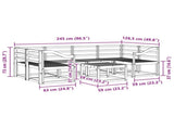 Outdoor Sofa Set 7 pcs White 59 x 59 x 37 cm Solid Acacia Wood 3387328