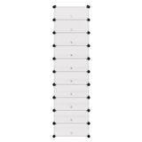 244919 Interlocking Shoe Organiser with 10 Compartments White