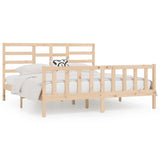 Bed Frame without Mattress 200x200 cm Solid Wood Pine 3107633