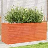 Garden Planter Wax Brown 110x40x45.5 cm Solid Wood Pine 847275