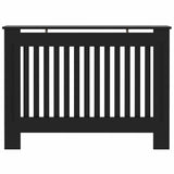 Radiator Cover 2 pcs Black 112 x 19 x 81.5cm Engineered Wood 3403229