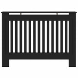 Radiator Cover 2 pcs Black 112 x 19 x 81.5 cm Engineered Wood 3403229