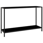 ZNTS Console Table Black 120x35x75 cm Tempered Glass 322840