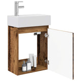 Bathroom Vanity Unit with Tap Old Wood 45.5 x 22.5 x 84 cm 889469