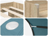 Bed with Tunnel 3 pcs Sonoma Oak and Light Blue Engineered Wood 3423552