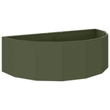 Planter Olive Green 120 x 60 x 35 cm Steel 883685