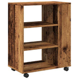 Rolling Cabinet Old Wood 60x35x75 cm Engineered Wood 856656