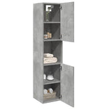 Bathroom Hanging Cabinet Concrete Grey 30x30x130 cm Engineered Wood 856220