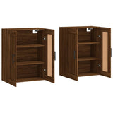 Wall Mounted Cabinets 2 pcs Brown Oak Engineered Wood 3198048
