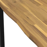 60 x 55 x 75 cm Solid Acacia Wood White and Black Rectangular 937465