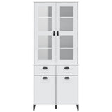 Highboard VIKEN White 80x40x190 cm Solid Wood Pine 3207147