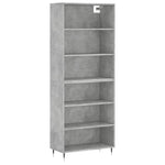 Highboard Concrete Grey 69.5x32.5x180 cm Engineered Wood 3189553