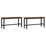Dining Bench 2 pcs Smoked Oak 100 x 32.5 x 48.5 cm 873755