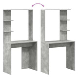 Desk Concrete Grey 78.5 x 37 x 154.5 cm Engineered Wood 869341