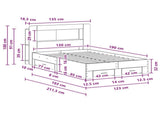 Bed Frame with Storage Grey Sonoma 120 x 190 cm Engineered Wood 3433841