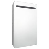 ZNTS LED Bathroom Mirror Cabinet Concrete Grey 60x11x80 cm 326502