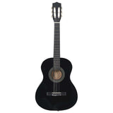 8 Piece Classical Guitar Beginner Set Black 3/4 36" 70119