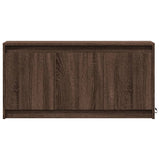 TV Cabinet with LED Brown Oak 100x34x50 cm Engineered Wood 852214