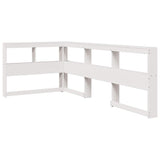 Bookcase Bed without Mattress White 100x200cm Solid Wood Pine 3324506
