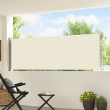 Patio Retractable Side Awning 100x500 cm Cream 48383