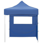Professional Folding Party Tent with 2 Sidewalls 2x2 m Steel Blue 48878