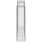 Arched Gabion Baskets 18 pcs 200x50x160/180 cm Galvanised Iron 3146397