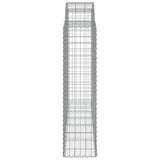 Arched Gabion Baskets 18 pcs 200x50x160/180 cm Galvanised Iron 3146397