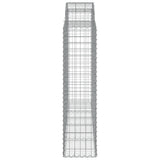 Arched Gabion Baskets 8 pcs 200x50x160/180 cm Galvanised Iron 3146389