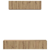 TV Cabinet Set Wall-mounted 4 pcs Artisan Oak Engineered Wood 3393362