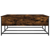 Coffee Table Smoked Oak 100x99x40 cm Engineered Wood 835296