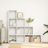 Room Divider Bookcase 4-Tier White 131.5x29x131.5 cm Engineered Wood 857967