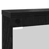 Wall-Mounted Coat Rack with Shelf Black oak 84 x 10 x 80 cm 874492