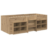 Loft Bed Frame with Cabinet 3 pcs Artisan Oak Engineered Wood 3423413