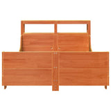 Bed Frame without Mattress Wax Brown 135x190 cm Double Solid Wood Pine 3306476