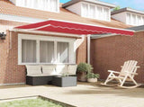 Retractable Awning Red 350 x 250 cm Polyester and Aluminium 3330429