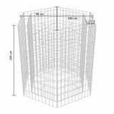 Hexagonal Gabion Raised Bed 100x90x100 cm 142533