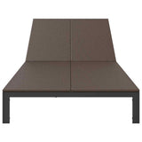 Sunbed Brown 206 x 115 x 75 cm Poly Rattan 42004132