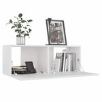 7 Piece TV Cabinet Set White Engineered Wood 3078672