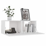 7 Piece TV Cabinet Set White Engineered Wood 3078672