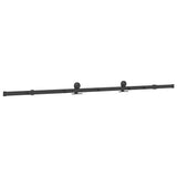 Sliding Door Hardware Kit 213.5 cm Steel Black 4009709