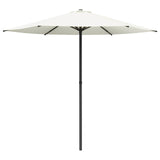 Garden Parasol 230 x 230 cm Polyester Rectangular Cream 42036177
