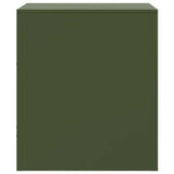 Bedside Cabinets 2 pcs Olive Green 34.5x39x44 cm Steel 841760