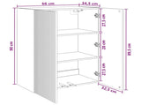 Wall-Mounted Cabinet Black 66 x 34.5 x 90 cm Engineered Wood 898396