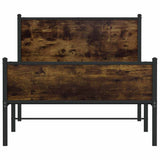 Metal Bed Frame without Mattress Smoked Oak 107x203 cm 4007846