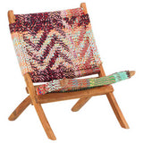 Folding Chindi Chair Multicolours Fabric 286608