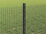 Welded Wire Fence with Post 50 x 0.6 m PVC-Coated Steel Grey 3336624