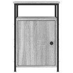 ZNTS Bedside Cabinets 2 pcs Grey Sonoma 40x42x60 cm Engineered Wood 826040